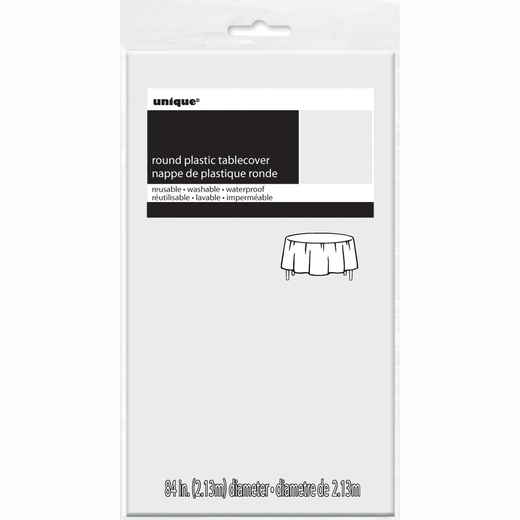 Plastic Clear Round Table Cover 84
